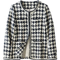houndstooth blazer for women | petite wool blend jacket | cropped womens blazer | ultrasonic cleaning