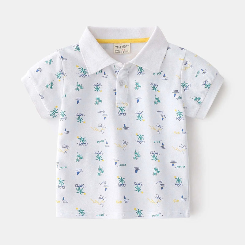 breathable polo shirt | kids summer clothing | short-sleeved boys shirt | energy saving