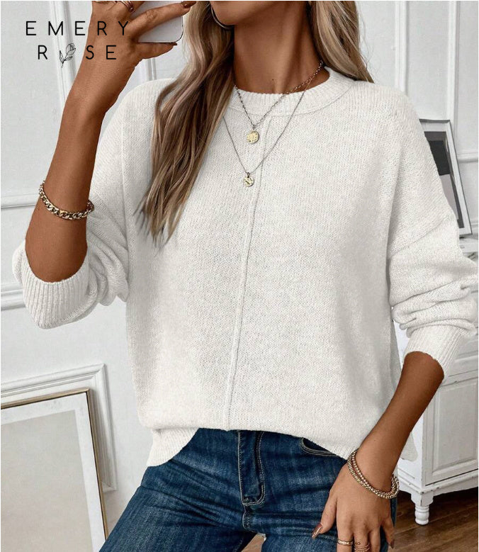 Simple Women's Knitted Sweater Pullover Meifu Market