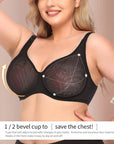 Women's Sexy Ultra-thin See-through Plus Size Underwear Bra 