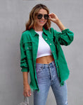 distressed denim jacket | ripped jean shirt | oversized shirt jacket | energy saving