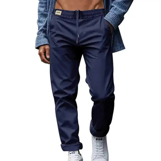 quick-dry fabric pants | elastic waistband trousers | multiple utility pockets | ultrasonic cleaning