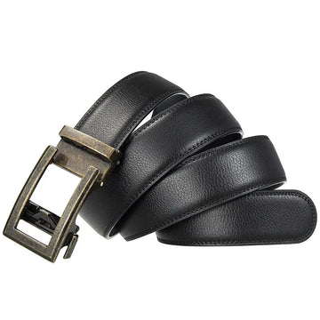 Antique Cowhide Men's Leather Belt Casual Business Comfort Click Belt Meifu Market