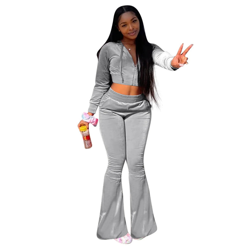 soft fleece material | wide-leg pants set | cozy athleisure wear | energy saving
