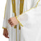long sleeve chiffon robe | embroidered mens arabic robe | golden ball tassel details | energy saving