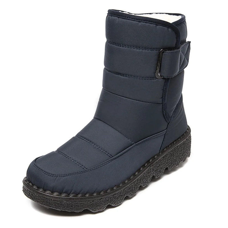 waterproof snow boots | warm plush lining | low heel ankle boots | energy saving