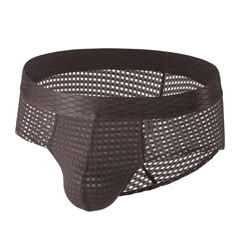 Men's Large Mesh Low Waist Wide Belt Briefs Meifu Market