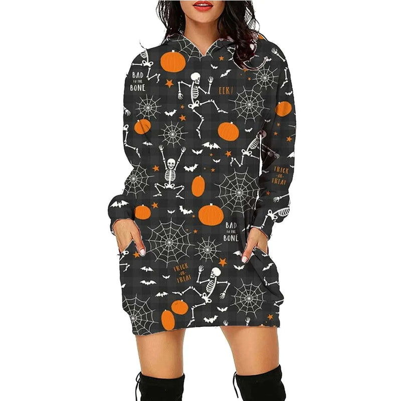 halloween print hoodie | long sleeve sweater women | cozy fleece hoodie | ultrasonic cleaning