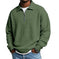 Mens Half-Zip Collared Polo Shirt Top Navy Blue - color variant display