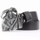 Casual Skull Decorative Two-layer Cowhide Belt Meifu Market