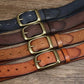 Men's Retro First Layer Pure Cattlehide Pin Buckle Belt meifu market