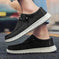 canvas slip-on loafers | breathable fabric shoes | lightweight casual footwear | ultrasonic cleaning