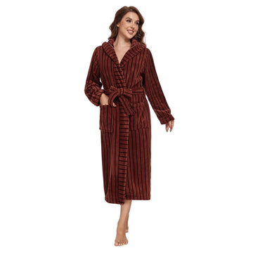 RONGTAI Luxury Plush Absorbency Robe For Women Extra Long Fleece Bathrobe With Hood & Pockets Warm Terry Cloth Loungewear Meifu Market