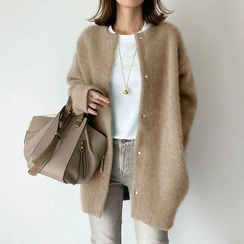 Ins Single Breasted Cardigans Fashion Solid Color Knitted Jacket Women's Autumn Spring Clothing Meifu Market