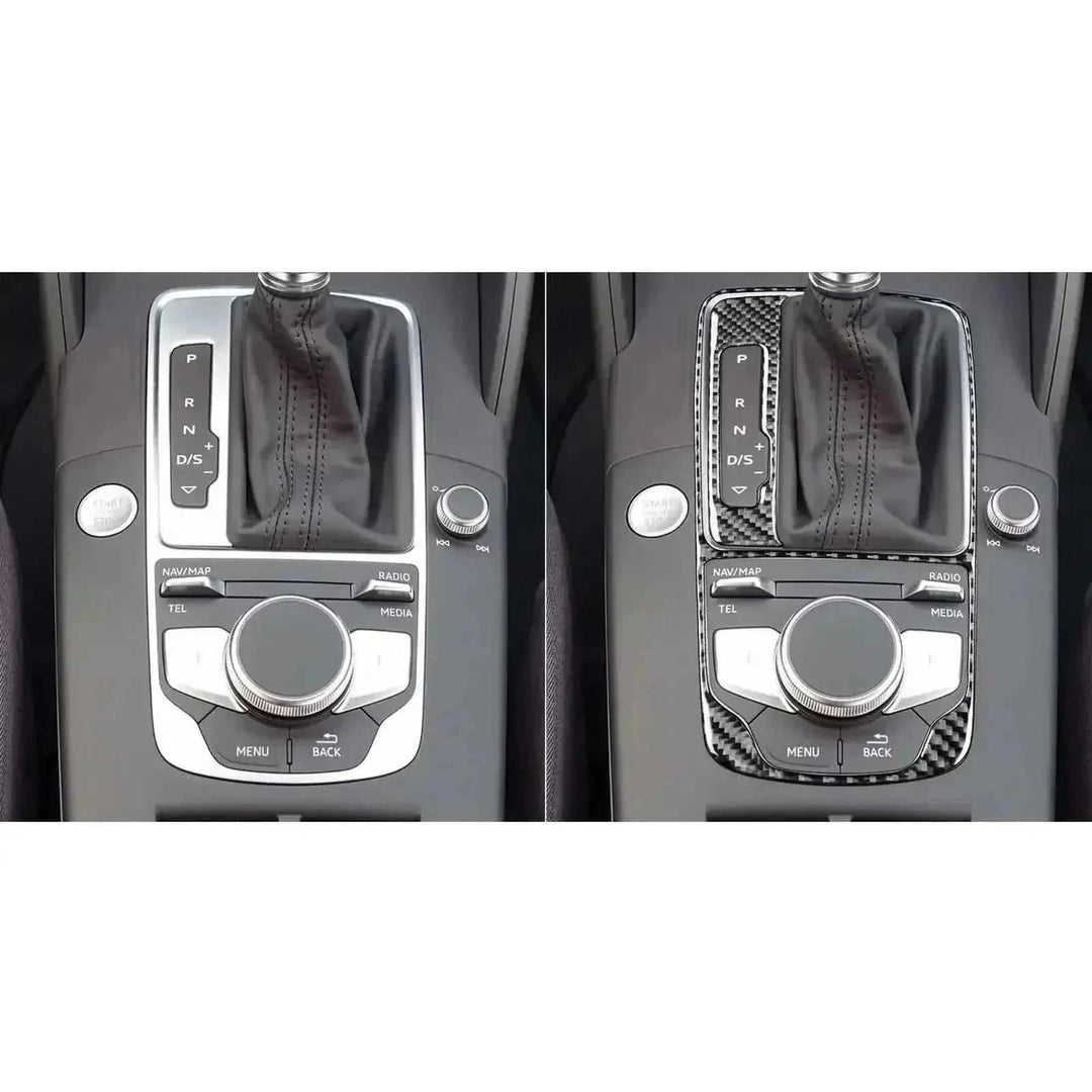 carbon fiber gear shift panel | aluminum alloy construction | oem fit replacement | energy saving