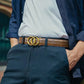 Automatic Alloy Buckle Cowhide Men's Belt meifu market