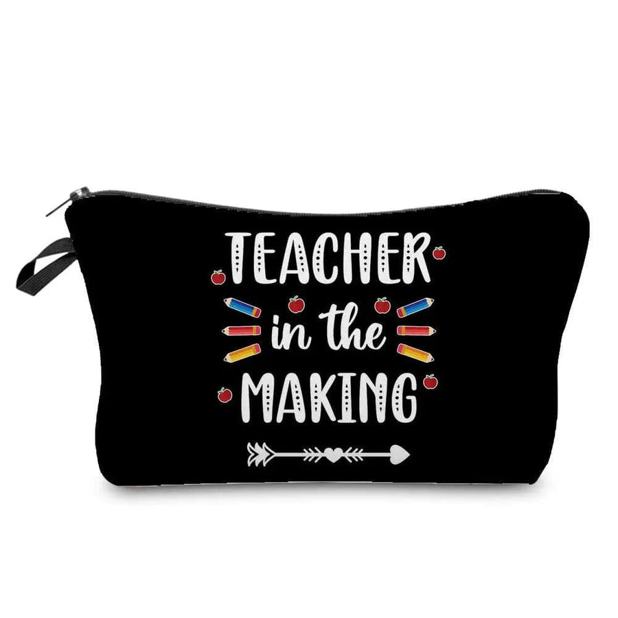 Teachers' Day Fashion Printed Cosmetic Bags Portable Makeup Organizers