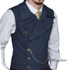 Woolen Suit Vest Retro Slim Fit Double Breasted Vests Victorian Style 