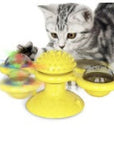 Cat Rotating Windmill Multi-Function Toys Itch Scratching Device Teeth Shining Toy 