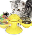 Cat Rotating Windmill Multi-Function Toys Itch Scratching Device Teeth Shining Toy 