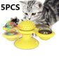 Cat Rotating Windmill Multi-Function Toys Itch Scratching Device Teeth Shining Toy 