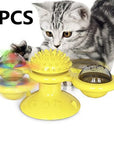 Cat Rotating Windmill Multi-Function Toys Itch Scratching Device Teeth Shining Toy 