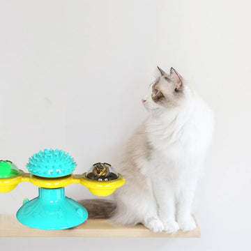 Cat Windmill Toy - Scratch & Play Device    