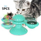 Cat Rotating Windmill Multi-Function Toys Itch Scratching Device Teeth Shining Toy 