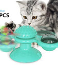 Cat Rotating Windmill Multi-Function Toys Itch Scratching Device Teeth Shining Toy 