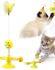 Cat Rotating Windmill Multi-Function Toys Itch Scratching Device Teeth Shining Toy 