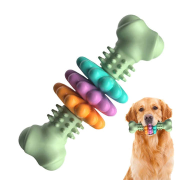 Dog Chew Toy Dog Bone Type  Dogs Teeth Cleaning Toys Indestructible TPR Bone Chewing Bite Resistant Teething Toys  Pet Products 