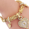 Fashion Women's Love Heart Bracelet Watch Charm Band Analog Quartz Wrist Watch Ladies Dress Watches Gift Luxury 