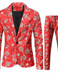 christmas suit jacket + pants stylish male blazer coat