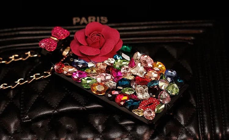 Luxury Bow Bling Perfume Bottle Phone Cases for iPhone & Samsung