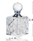 H&D 3ML Clear Crystal Glass Women's Perfume Bottle Unique & Refillable