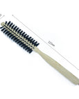Straight Line Curly Hair Brush Comb log Wood Handle Pig Mane Hair 