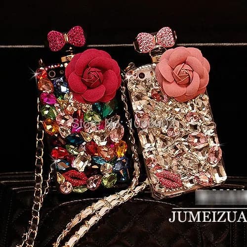 Luxury Bow Bling Perfume Bottle Phone Cases for iPhone & Samsung