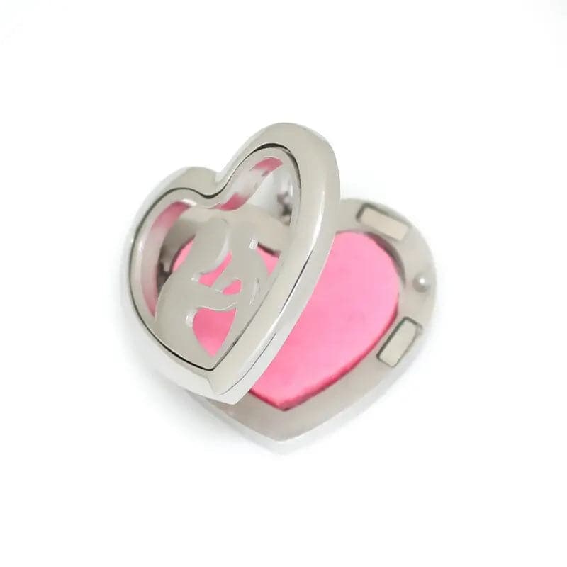 316 Stainless Steel Heart Shape Perfume Locket Necklace with Crystals