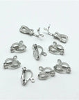 -pierced metal ear clip DIY earrings