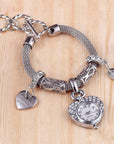 Fashion Women's Love Heart Bracelet Watch Charm Band Analog Quartz Wrist Watch Ladies Dress Watches Gift Luxury - Meifu Market