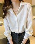 Women's Checkered Vintage Satin Shirt Meifu Market