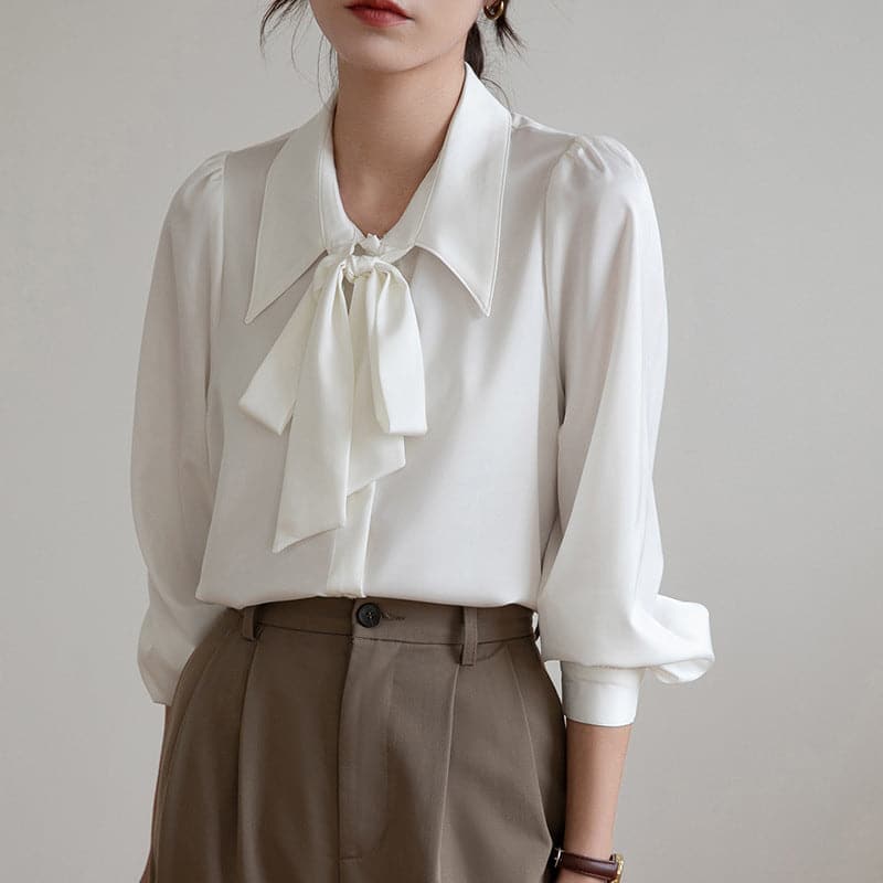 Women's Checkered Vintage Satin Shirt Meifu Market