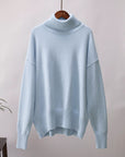 Women's Fashionable All-match Solid Color Turtleneck Sweater 