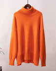 Women's Fashionable All-match Solid Color Turtleneck Sweater Meifu Market