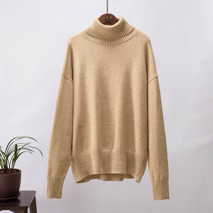 Women's Fashionable All-match Solid Color Turtleneck Sweater