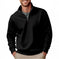 Casual Zipper Velvet Stand Collar Solid Color Men's Sweater Meifu Market