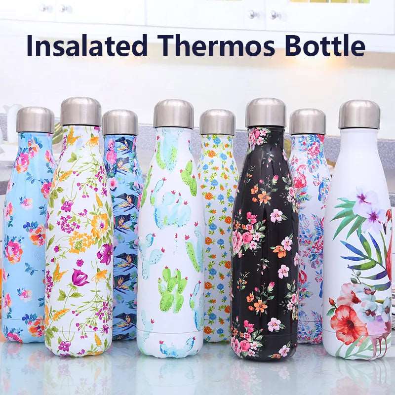 500ml double-wall stainless steel thermos thermal mug coke shape sport
