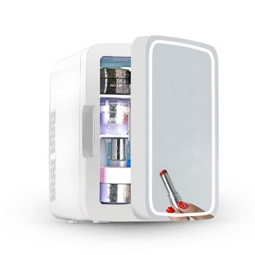 Portable Mini Fridge 4 Liter Mirror Refrigerator Beauty Fridge 