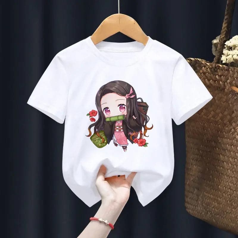 Nezuko Chibi T-Shirts | Kimetsu no Yaiba Anime Apparel for Kids