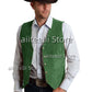 vest suede leather suit chalecos steampunk style waistcoat 